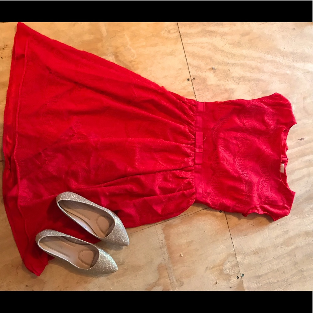 red lace dress